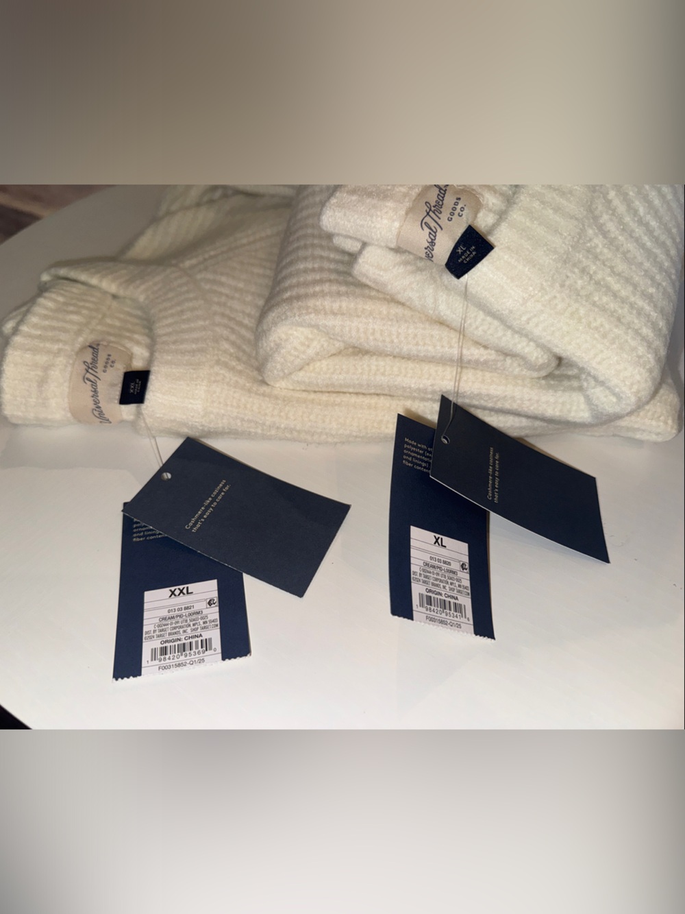 Universal Thread Cream/Ivory Ribbed Turtleneck Sweater - Picture 5 of 5